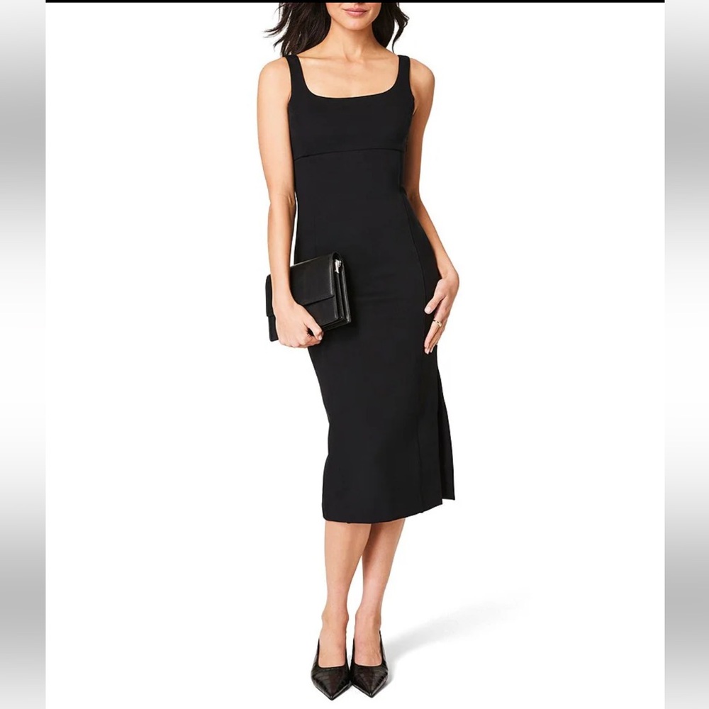 NEW SPANX Ponte Midi Tank Dress in Black Size Medium